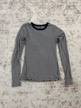 lululemon Hold Tight Navy & White Striped Long-Sleeve